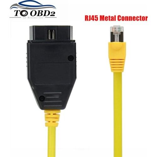 For BMW ENET Data Cable Ethernet to OBD2 Interface RJ45 Cable 16Pin Connector ESYS 3.23.4 V50.3 Data E-SYS ICOM Coding For bmw