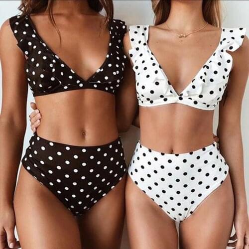 Bikini Set Swimsuit High Waist Swimsuit Sexy Dot Bikini Set 2020 New Style Brazilian Women Summer Beach Wear Bikinis Swimwear