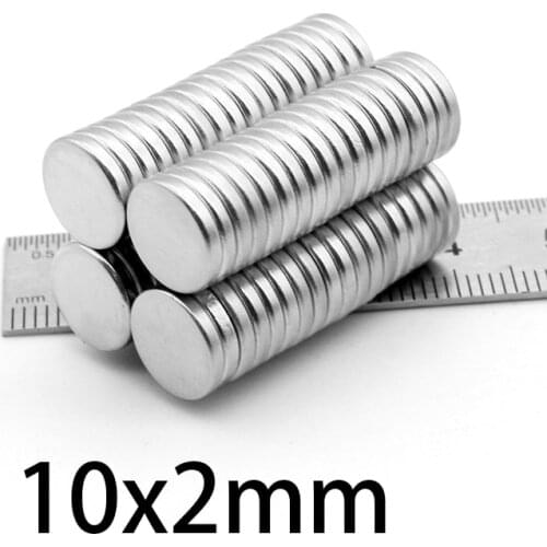 10-300pcs 10x2mm Round Powerful Magnet Fridge Bulk Sheet Neodymium Disc Magnet 10mmx2mm Permanent NdFeB Strong Magnets 10*2mm