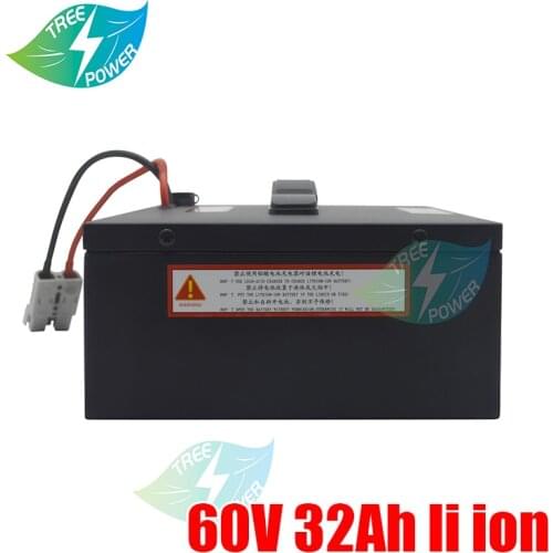 60v 30ah Real Capacity 32Ah Lithium Li Ion Battery Pack with BMS for 60v 1500w 1800w lectric Motorcycle Solar System