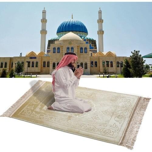 Muslim Prayer Carpets For Living Room Classical Home Soft Rug Portable Qibla Floor Mat Decorate House Anti-Slip Worship blanket