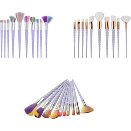 Hot 10pcs Unicorn Makeup Brushes Set Foundation Eyeshadow Base Powder Blush Blending Brushes Makeup Brush Cosmetic Tools