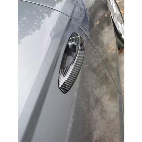 For Seat Leon MK3 2013 2014 2015 2016 2017 2018 2019 ABS Carbon Fiber Door Handle Cover Trim Stickers Car Styling Accessories