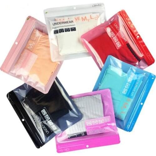 100pcs 15.5x18cm General Plastic Men/Women Underwear Ziplock Packaging Bag Small Convenient Travel Outside Short Bag