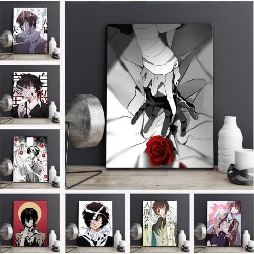 WTQ Anime Bungo Stray Dogs Canvas Painting Anime Posters Japan Wall Decor Wall Art Living Study Room Child Bedroom Home Decor