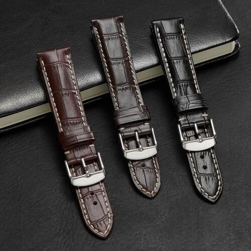 CHIMAERA Watch Bands 12mm 13mm 14mm 15mm 16mm 18mm 19mm 20mm 21mm 22mm 24mm Leather Alligator Grain Belt Strap