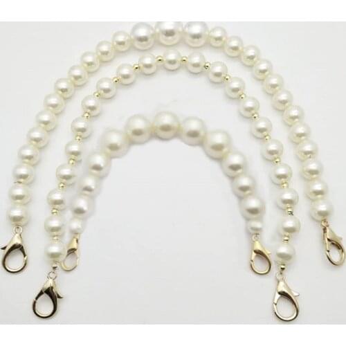 25-37cm Faux Pearl Bag Strap Beaded Bag Handle Shoulder Straps Women O bag Handles Replacement for Handbags Strap Accessories