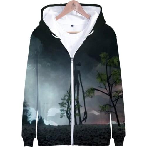 Siren Head 3D Zipper Hoodies Sweatshirt Kpop Men/Women Zipper Clothes Casual Hoodie Print boys girls Zipper Siren Head Coats