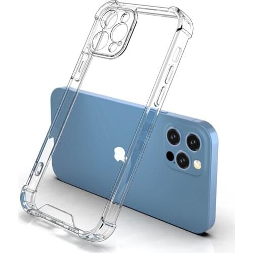 Thick Shockproof Silicone Phone Case on For iPhone 12 11 Pro Xs Max Camera Protection Case iPhone X Xr 6s 6 7 8 Plus Back Cover