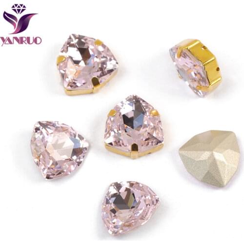 YANRUO 4706 Trilliant Light Rose Sewing Rhinestones Fancy Diamond Accessories For Clothes