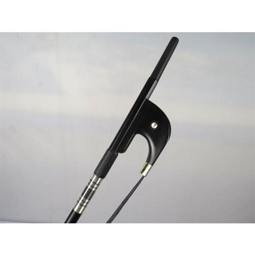 1pc strong Carbon Fiber German-style double bass bow, black bow hair #10218