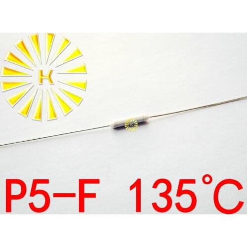 100% Original P5-F 135 degree Thermal-Links 2A 250V Resistance Temperature Fuse x 500PCS
