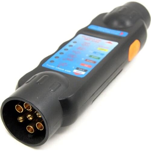 12V 7 Pins Car Truck Trailer Plug Socket Tester Wiring Circuit Light Test Tool Car Accessory