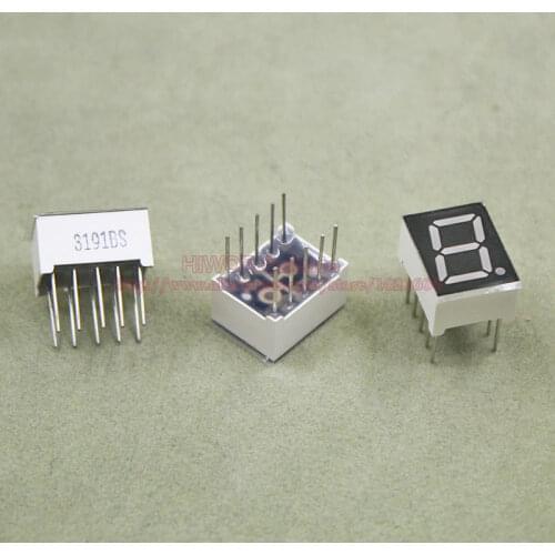 200pcs 10Pins 3911BR 3911AR 0.39 Inch 1 Bit Digit 7 Segment Red LED Display Share Common Anode Cathode Digital Display