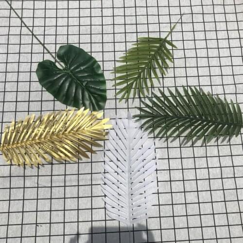 20pcs Artificial Cycas revoluta Thunb palm Leaves For Craft Wedding Bridal Bouquet Home Office Wreath Decoration