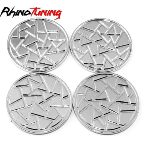 4pcs 65mm Fit For Universal Hub Cap Stickers Wheel Center High Quality Auto Zinc Alloy Chrome Silver