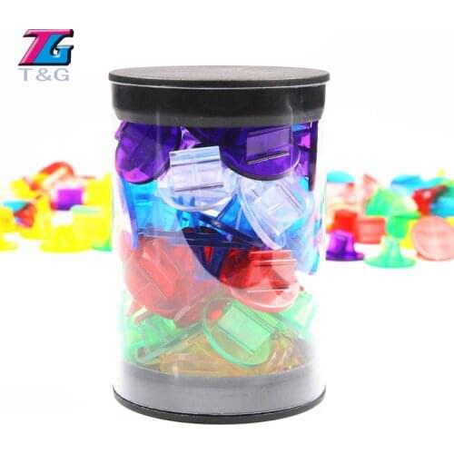 50 Pieces Rich Color Plastic Board Game Stand Unique Transparent Fixed Props for 2mm Paper Cards
