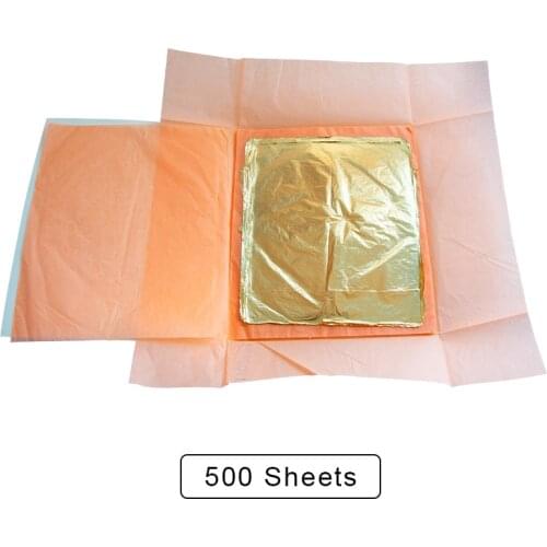 500Pcs 16x16cm Gilding Foil Papers Leaf Leaves Sheets Art Craft Imitation Gold Sliver Copper Design Paper DIY Craft Decor Paper