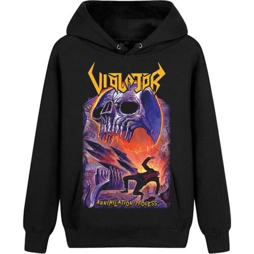 6 designs Skull Violator Rock Hoodies jacket Black Sweatshirt fleece pollover hoodie sudadera heavy thrash metal Outerwear