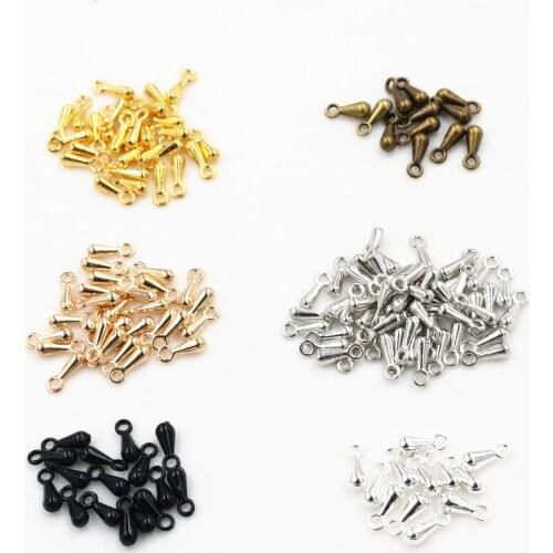 7*3mm 100pcs/Lot 6 Colors Pendant Necklace End Caps Charms For Necklace Bracelet Earrings Jewelry Findings Accessories for DIY