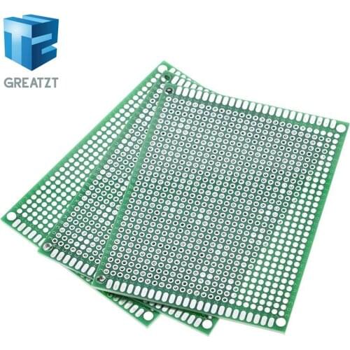 7x9cm PROTOTYPE PCB 7*9cm panel double coating/tinning PCB Universal Board double Sided PCB 2.54MM board Green