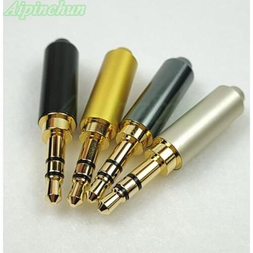 Aipinchun 2pcs 3.5mm 3-Pole Jack Plug Connector Diy Repair Part Maintain Upgraded Replacement for Earphone Audio Cable