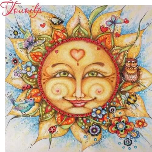 5d diy Diamond Painting Lovely sun flowers Cross Stitch Diamond Embroidery Mosaic Diamonds Paste Home Wall Artworks Decoration
