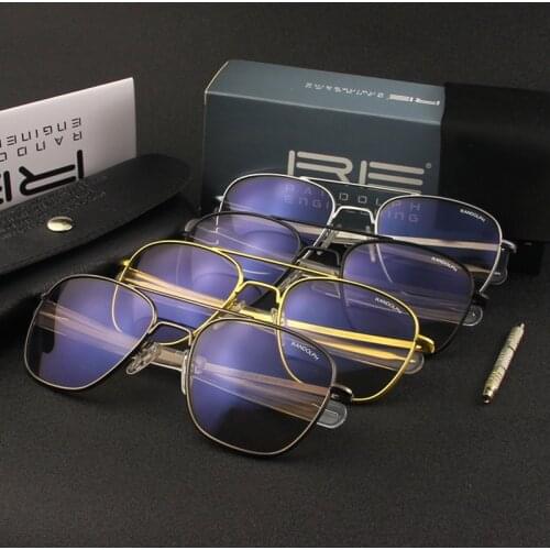 America Army Military Pilot RE Sunglasses AGX Glass Photochromic Lens Top Quality Band Man Woman Discoloration Sunglasses