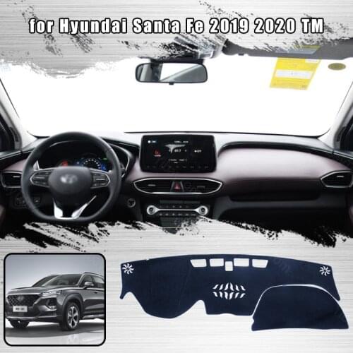 Car Dashboard Cover Dash Mat for Hyundai Santa Fe 2019 2020 TM Auto Non-slip Sun Shade Pad Carpet