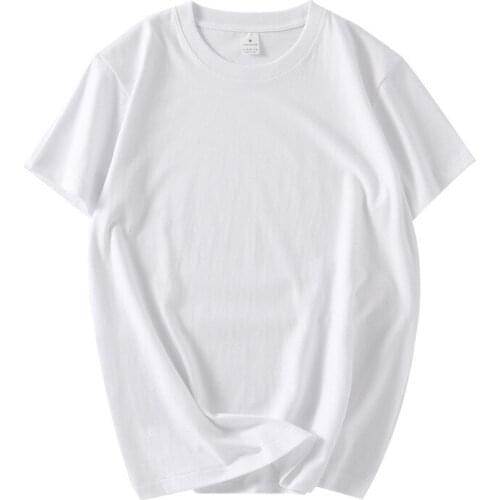 Popular logo retro seamless cotton round collar short sleeve T-shirt