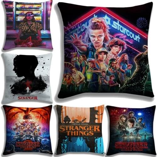 Stranger Things Series Pillow Case Cushion Cover Car Sofa Decorative Throw Pillows Home Decoration Pillowcase 45*45cm Kids Gift