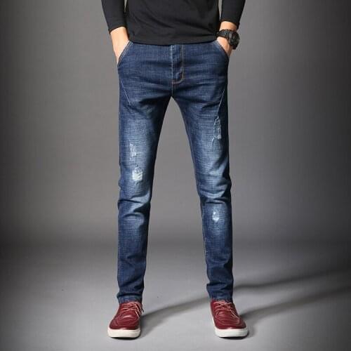 Good Quality Black Skinny Jeans Men Spring Summer Slim Denim Jeans Men Cotton Elastic Denim Pants Cowboy Trousers