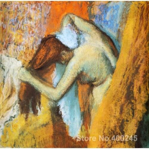 Painting for sale Woman at Her Toilette by Edgar Degas Canvas High quality Hand painted