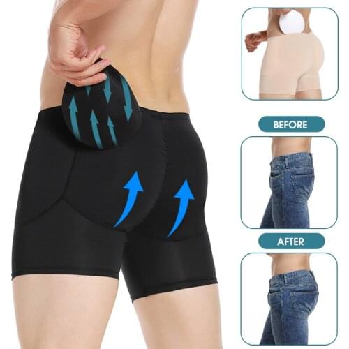 Mens Butt Lifter Underwear Padded Brief Hip Enhancing Boxer Booty Enhancer Male Padding Shapewear Booster Liftting Body Shaper
