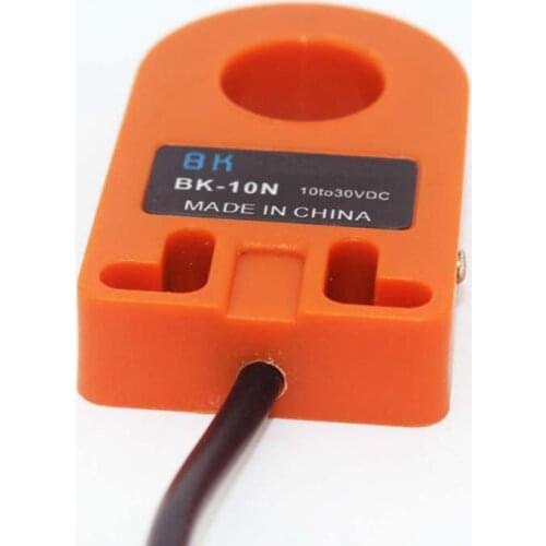 Orange 10mm Hole DC 6-36V 3 Wire NPN Normally Open HX-DGS-10N Inductive Ring Proximity Sensor Switch For Metal Screw Spring