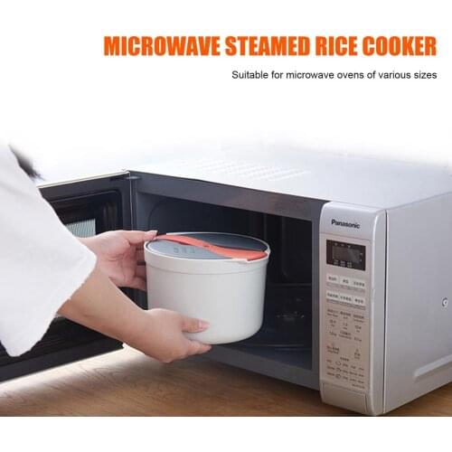 Microwave Steamed Rice Cooker Multi-layer Food Steamer Bowl With Spoon Multi-function Kitchen Cooking Tools