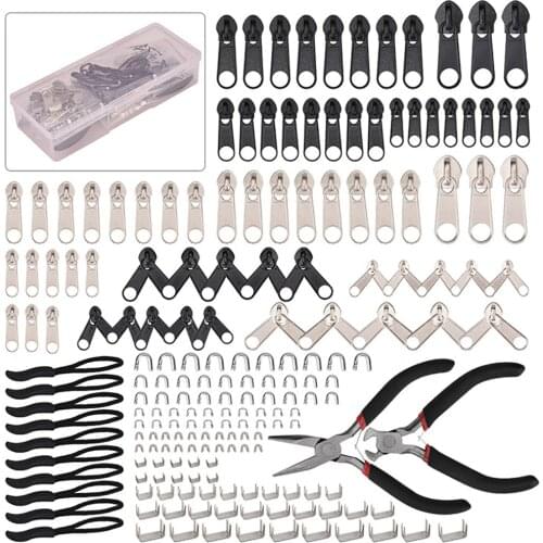 Sewing Tool Zipper Repair Kit Slider Rescue Universal Zippers Clothes Bag Tent Fix Plier Universal Instant Fix Slider Tools