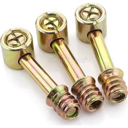 50PCS 4in1 M6*50 Furniture Screw Assembled Pieces Kitchen Cabinet Connectors Hammer Nut JF1776