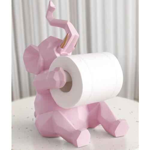 ANIMAL STATUE CRAFT DECOR ROLL PAPER HOLDER LIVING ROOM OFFICE RESTAURANT HANGING PAPER ELEPHANT/DEER FIGURINE HOME DECOR WX2