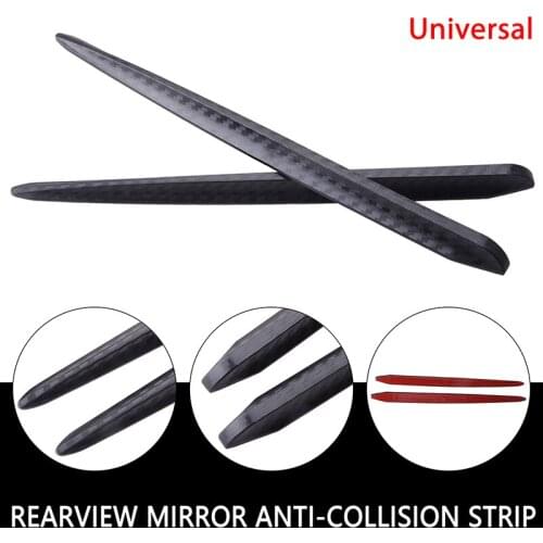 Universal Anti Collision Scratch Strip Trim carbon Fiber Pattern Car Door Bumper Mirror Edge Guard Protective Rubber Sticker