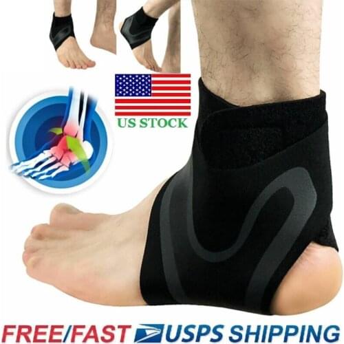 US 1 Pcs Adjustable Ankle Support Foot Sleeve Sock Brace Anti Sprain Protect Heel Men Women Basketball Football Running Sports