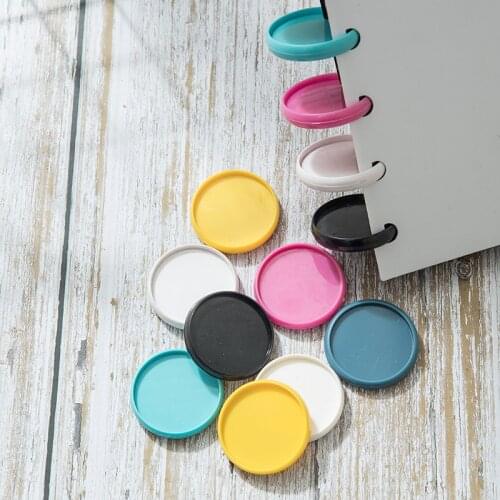 50pcsthe Memory & Planner Mushroom Hole Notebook Plastic Loose Leaf Disc Buckle Can Be Turned 360 Degrees