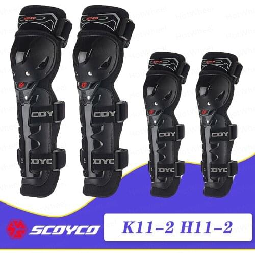 SCOYCO Scooter Protective Kneepads Unicycle Racing Motorcycle Knee Elbow Pads Protector Motocross Sports Protective Gear K11-2