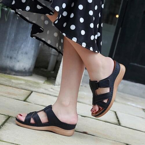 Women Premium Orthopedic Open Toe Sandals Vintage Anti-slip Breathable for Summer SAL99