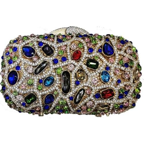 Lady Crystal diamond Clutch Purse Luxury Womens Evening Clutches Bags fashion Ladies Diamond Chain Handbags shoulder bag wallet