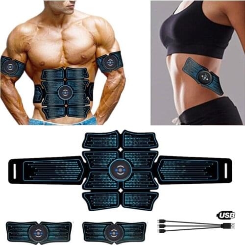 EMS Trainer Muscle Stimulator Massage Abdominal Belt Electrostimulation Body Abdomen Trainer Toner Home Gym Fitness Equipment