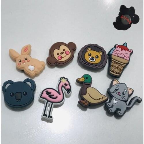 1PCS PVC Kawaii Cartoon Animals Fridge Magnetic Sticker Flame Bird Tiger Cat Lion Rabbit Monkey Refrigerator Magnets Kids Gifts
