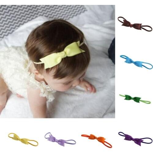 10pcs Newborn Baby Girl Infant Toddler Headband Bow Ribbon HairBand Accessory