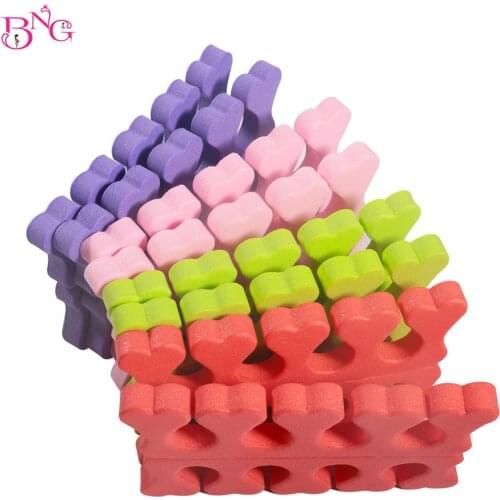 100pcs/Pack Professional Nail Art Toes Separators Fingers Foots Sponge Soft Gel UV Beauty Tools Polish Manicure Pedicure Divider