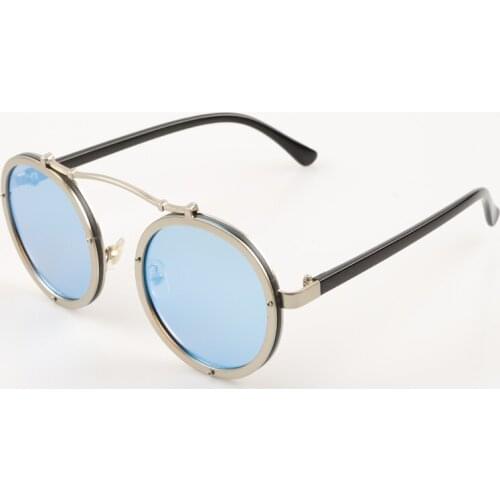 2018New Metal Round Sunglasses Men Driving Fashion Sunglasses Retro Frame Women travel Sunglasses High Quality UV400